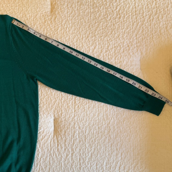Alan Flusser Teal Merino Wool Long-Sleeve Polo Sweater – Size M - Picture 9 of 12